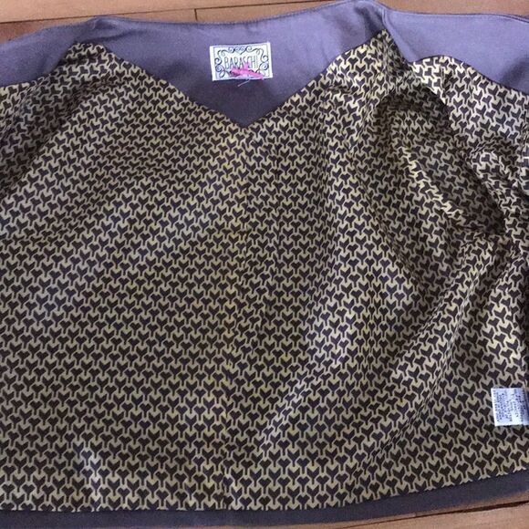 Baraschi deep taupe short jacket/ribbon buttons M - Picture 8 of 8